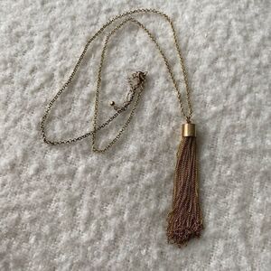 Golden Tassel Necklace - Boho